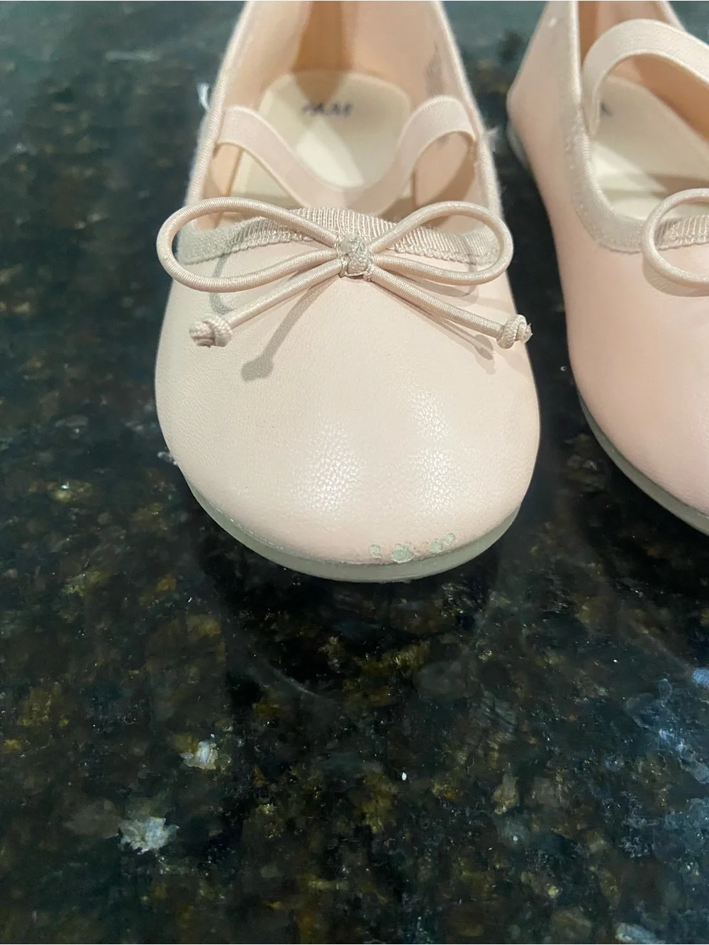 H&M Pale Pink Girls' Mary Jane Ballet Flats with Bow
